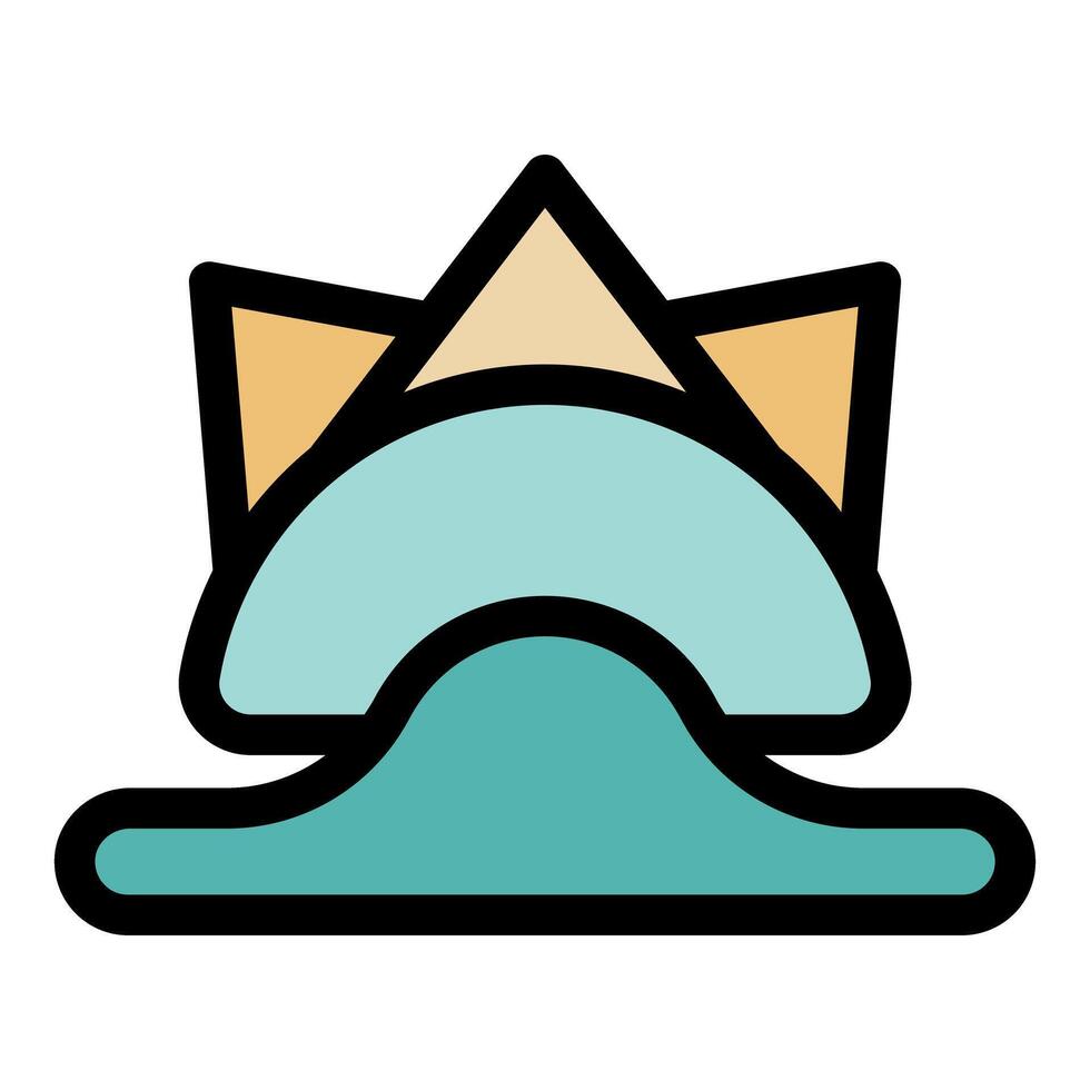 Sydney opera house rising from a cloud in a minimalist illustration vector