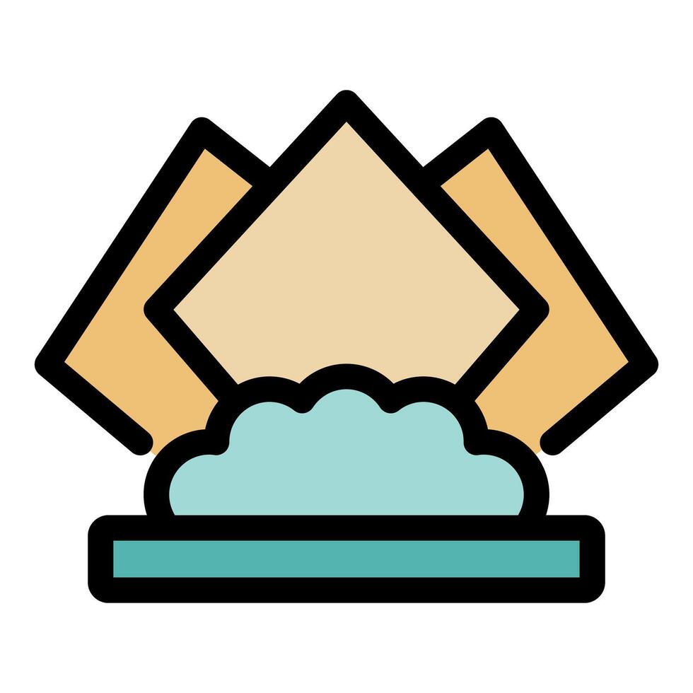 Sydney opera house emerging from the sea with stylized waves vector