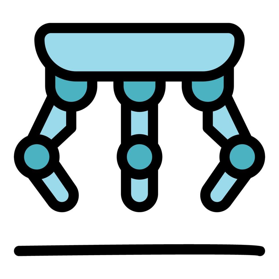 Futuristic robot legs walking on a line, artificial intelligence concept vector