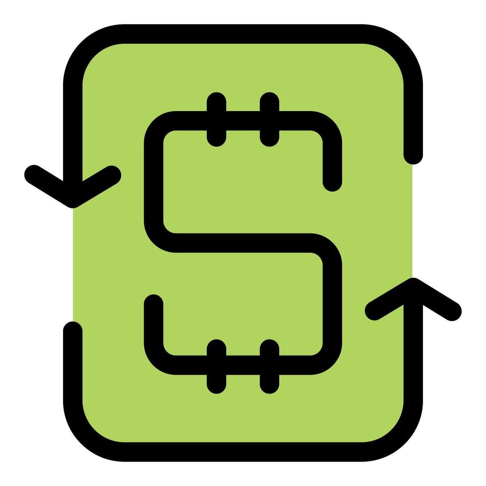 Money transferring with up and down arrows in rounded square vector
