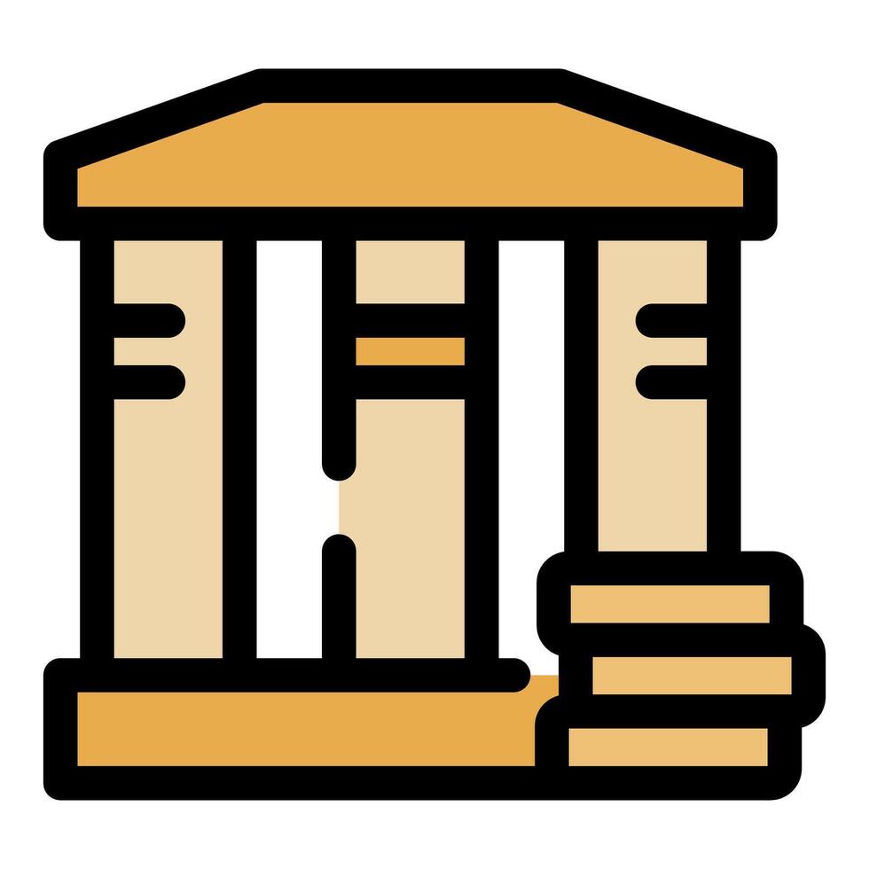 Courthouse building representing justice, law, and government vector
