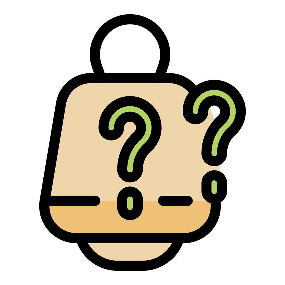 Notification bell icon showing unsolved questions and problems vector
