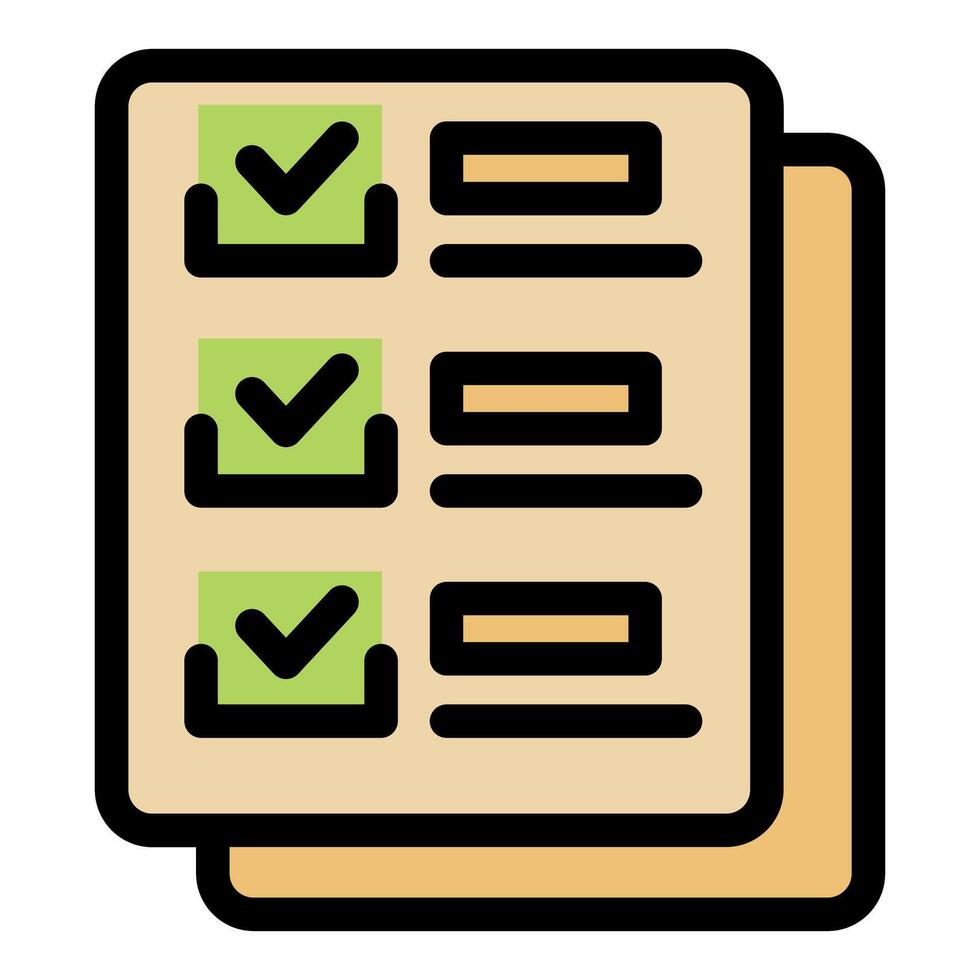 Completed checklist representing accomplishment and efficiency in project management vector