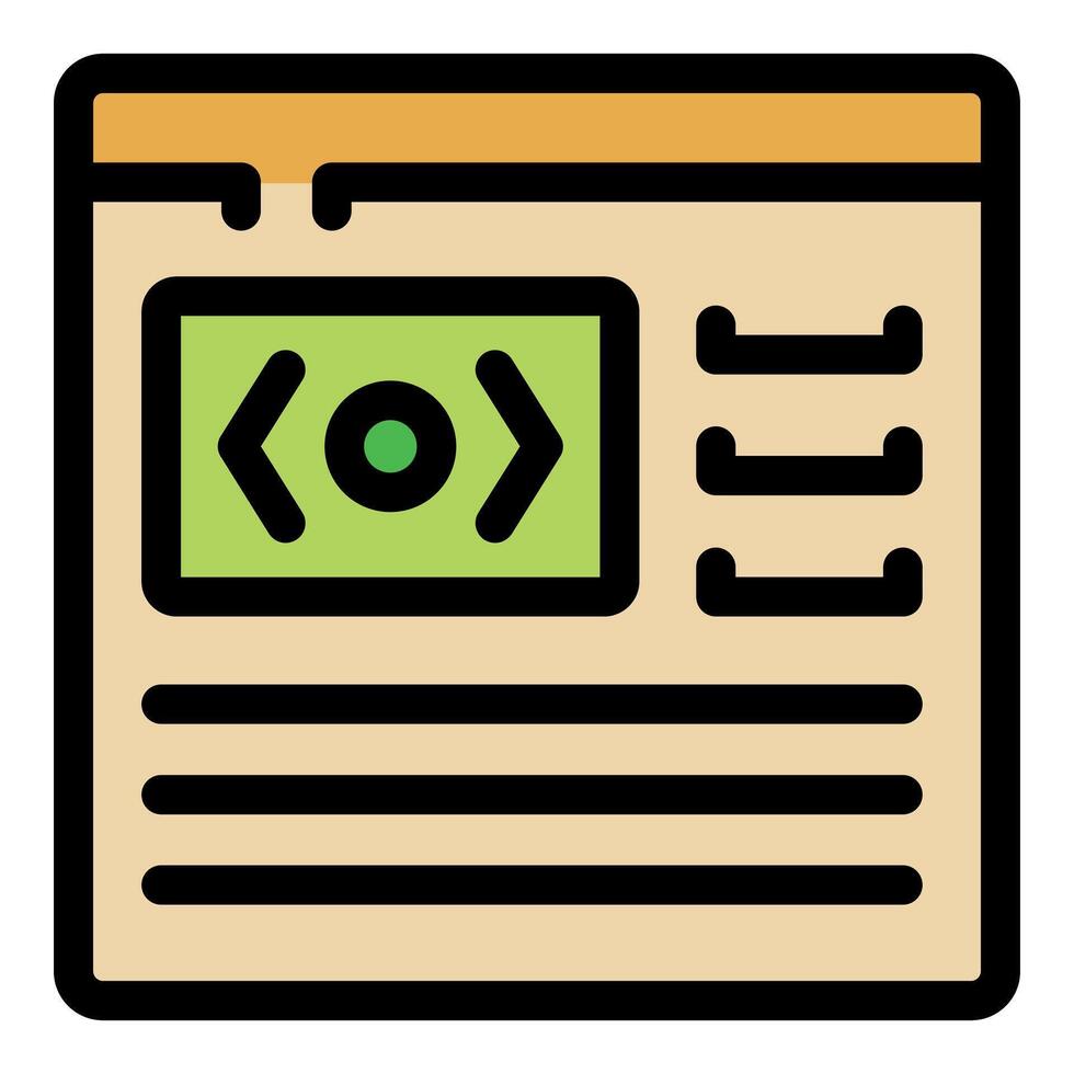 web página demostración código retazo y navegación menú, programación y web desarrollo concepto vector