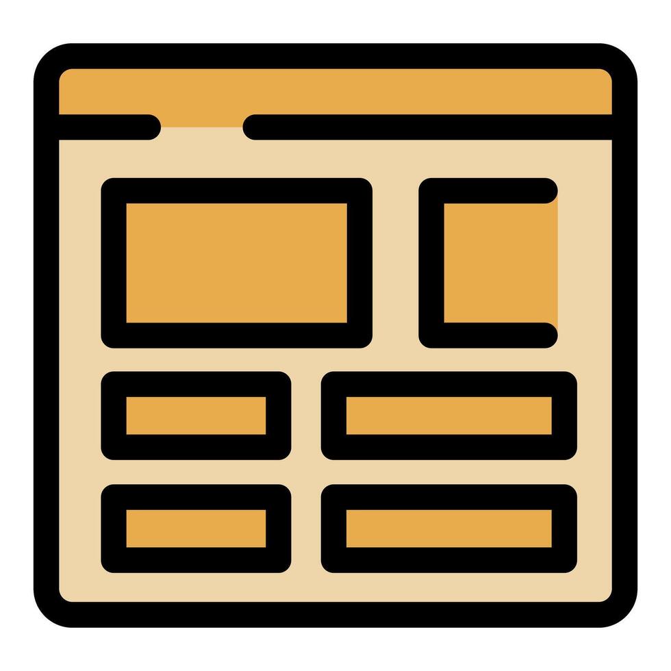 web diseño diseño representando sitio web modelo estructura vector