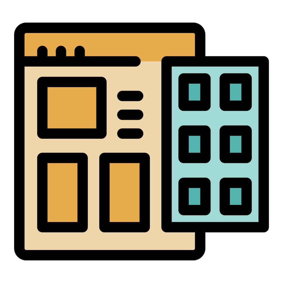 web diseño software creando moderno sitio web diseño con contenido bloques y cuadrícula sistema vector