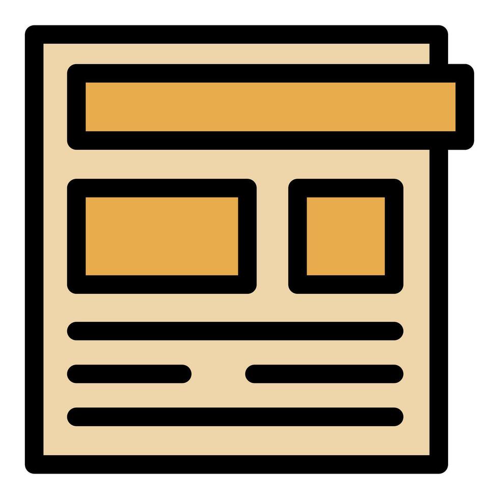Web design layout representing planning and organizing content vector
