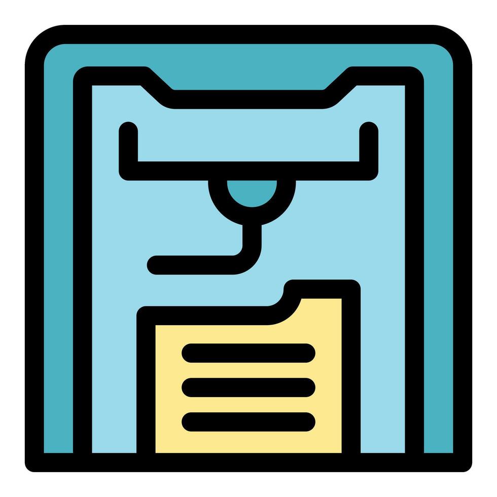 Saving data on floppy disk, retro technology icon vector