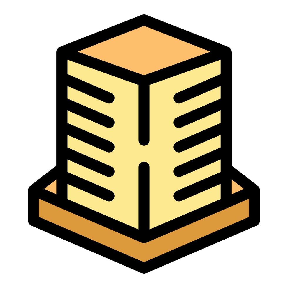 Modern building with isometric projection displaying urban architecture vector