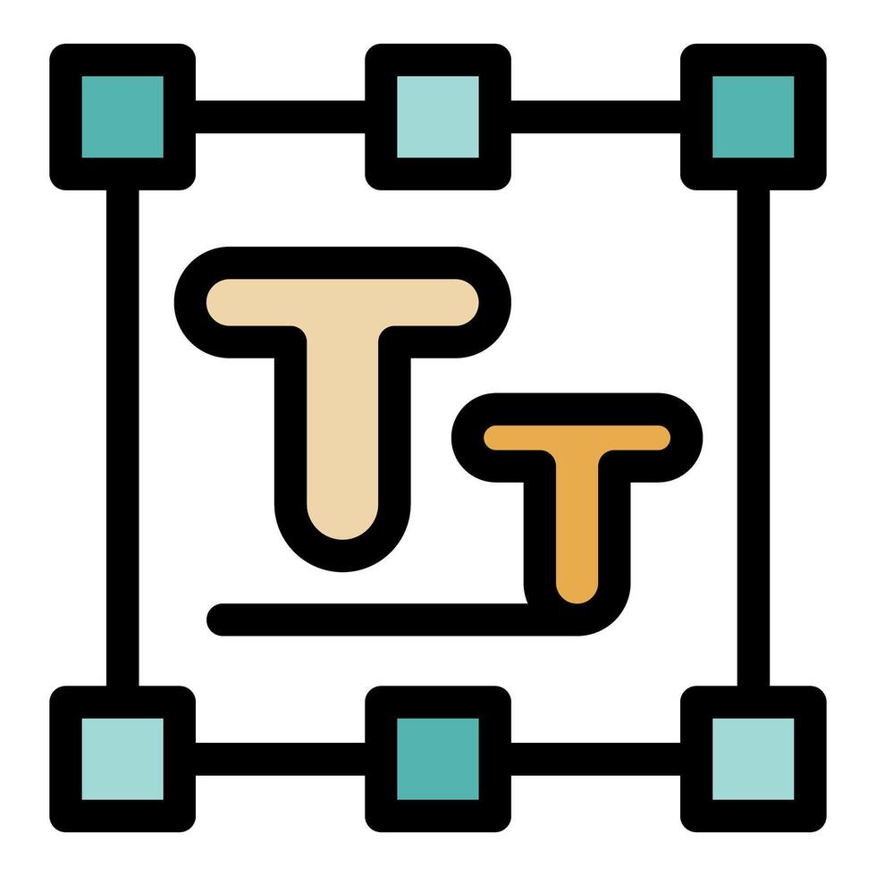 Text formatting tool representing font size adjustment within defined boundaries vector