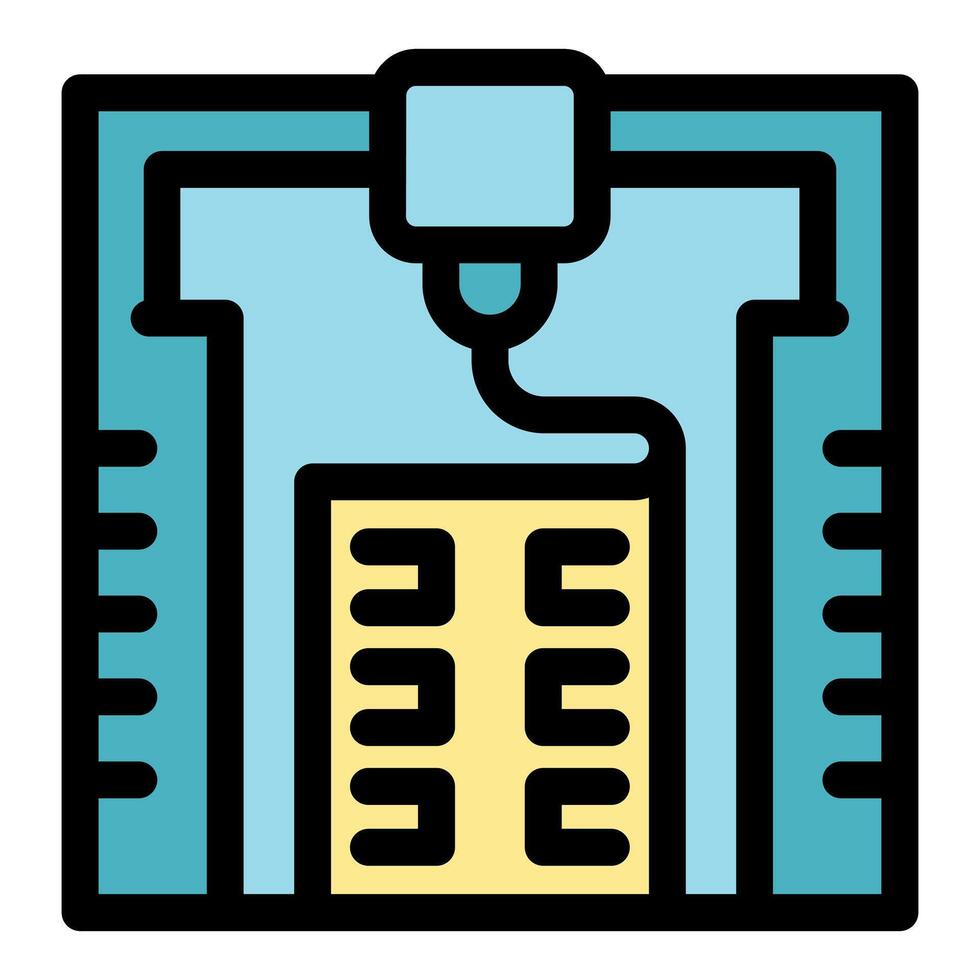 3d printer creating a small scale model building vector