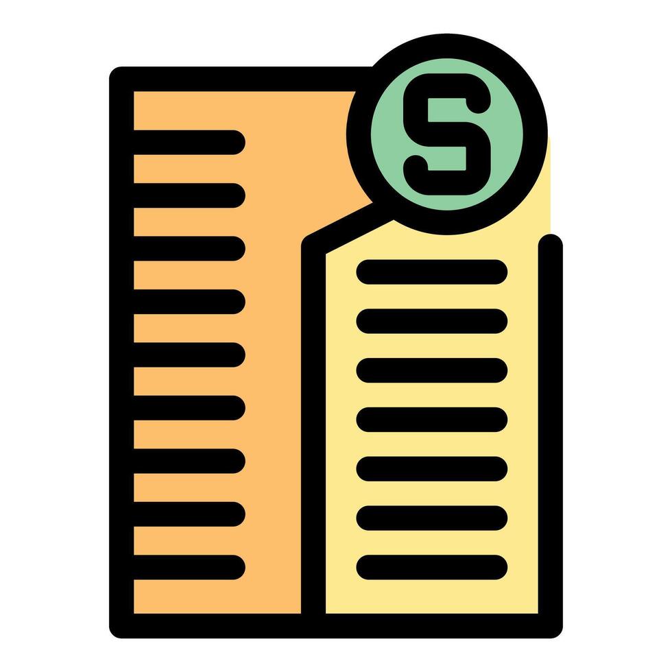 Financial report with dollar symbol representing monetary information vector