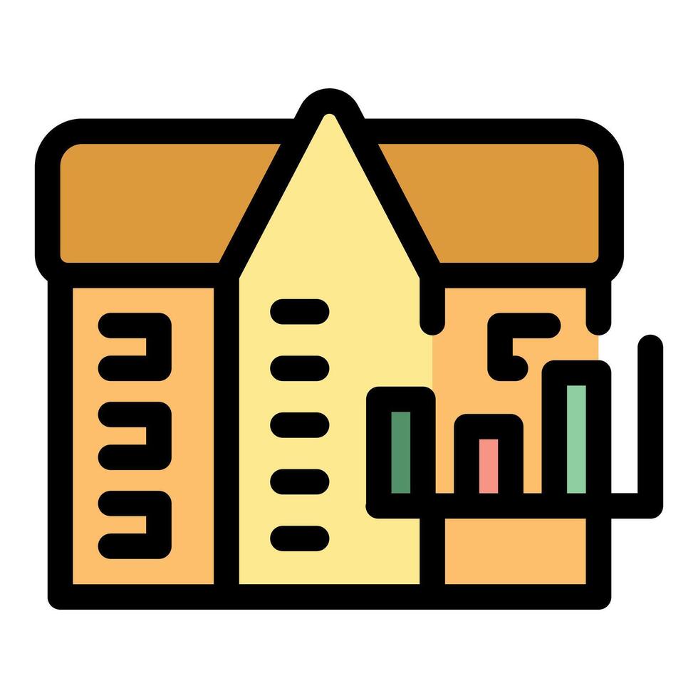 Real estate market growing with increasing house prices and home values vector