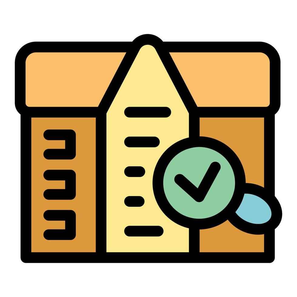 Shipping label showing approved cargo delivery status vector