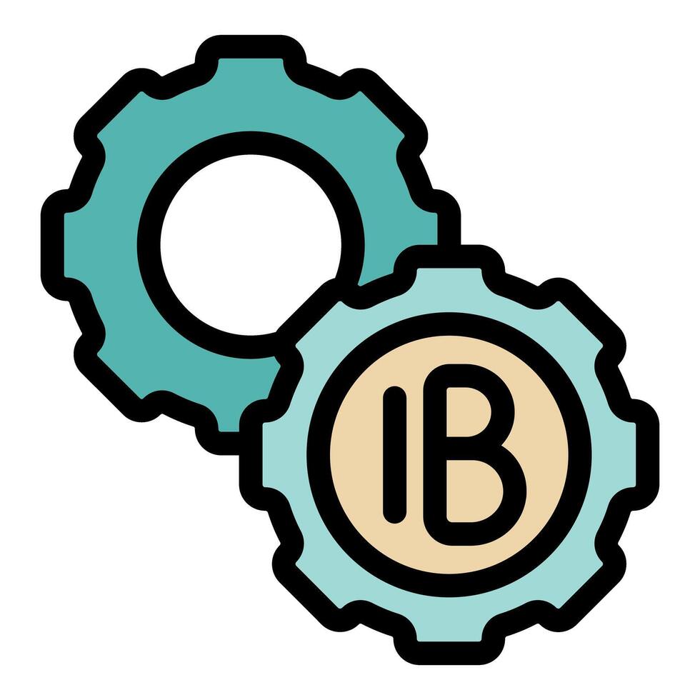 Two interlocking gears symbolizing integration business, representing collaboration and technological partnership vector