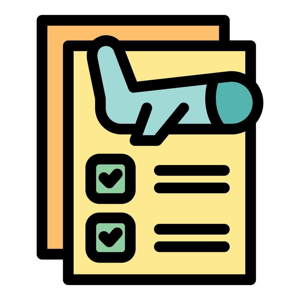 Airplane check list representing travel planning and flight procedures vector