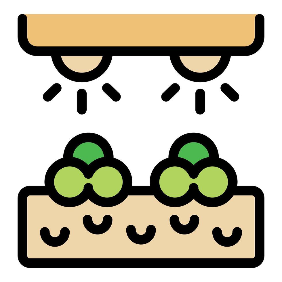 Smart farm using artificial light for growing plants vector