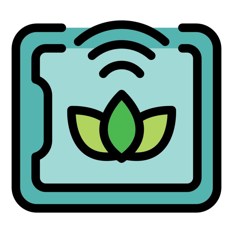 Eco friendly smart home system connecting with nature through technology vector