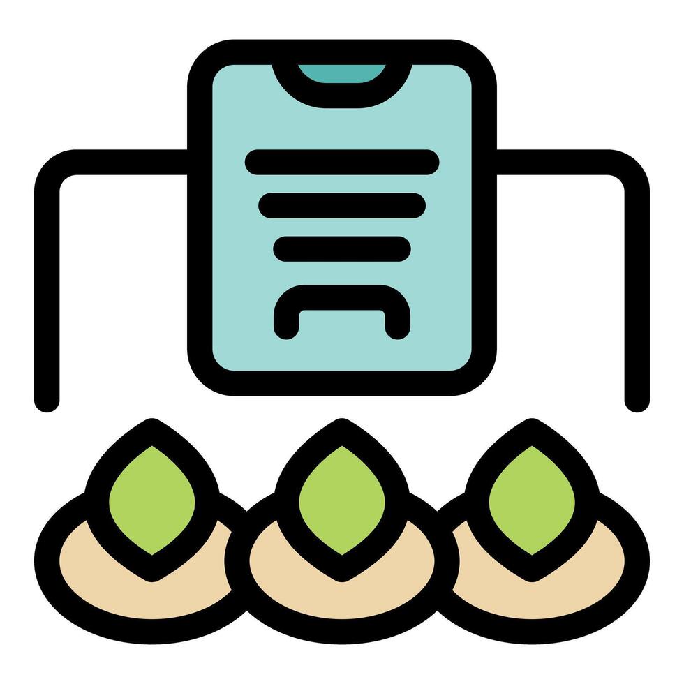 Smart farming system managing crops growth with mobile technology vector