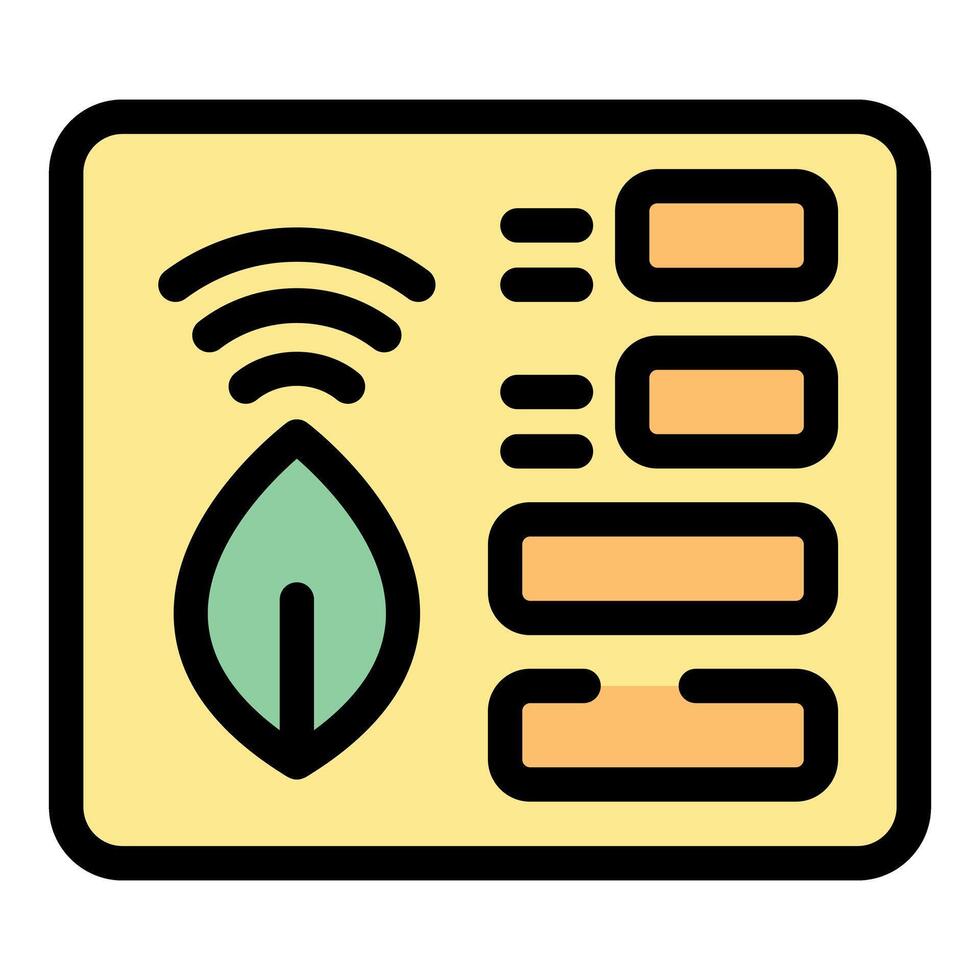 Smart eco friendly device connecting wirelessly and displaying data vector
