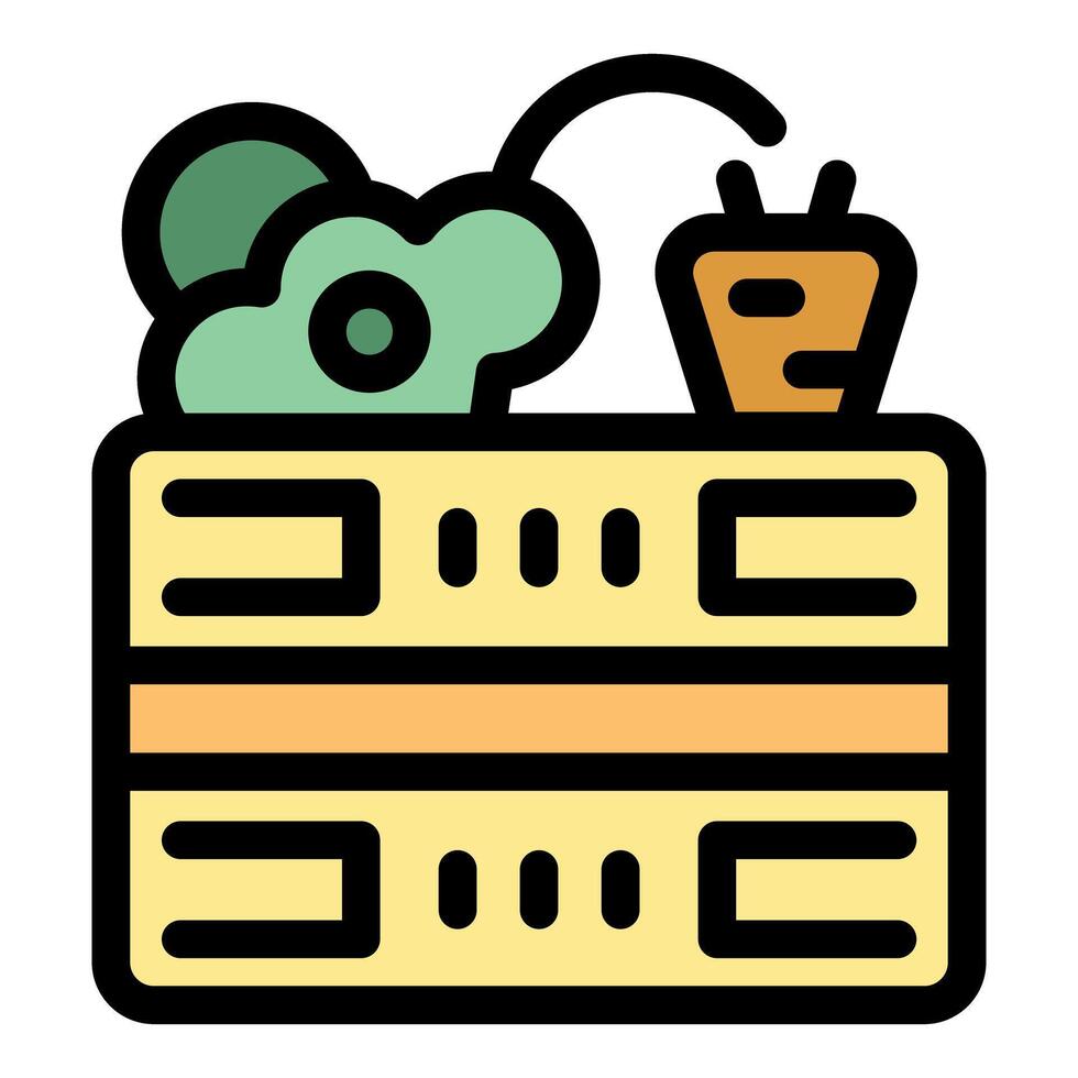 Smart farm using modern technology and data server storage vector