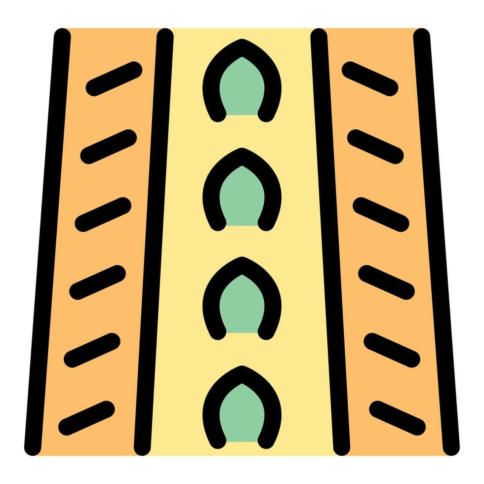 Climbing wall with colorful holds for indoor bouldering challenges vector