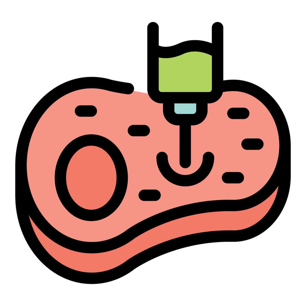 Cultured meat growing in bioreactor creating lab grown beef vector