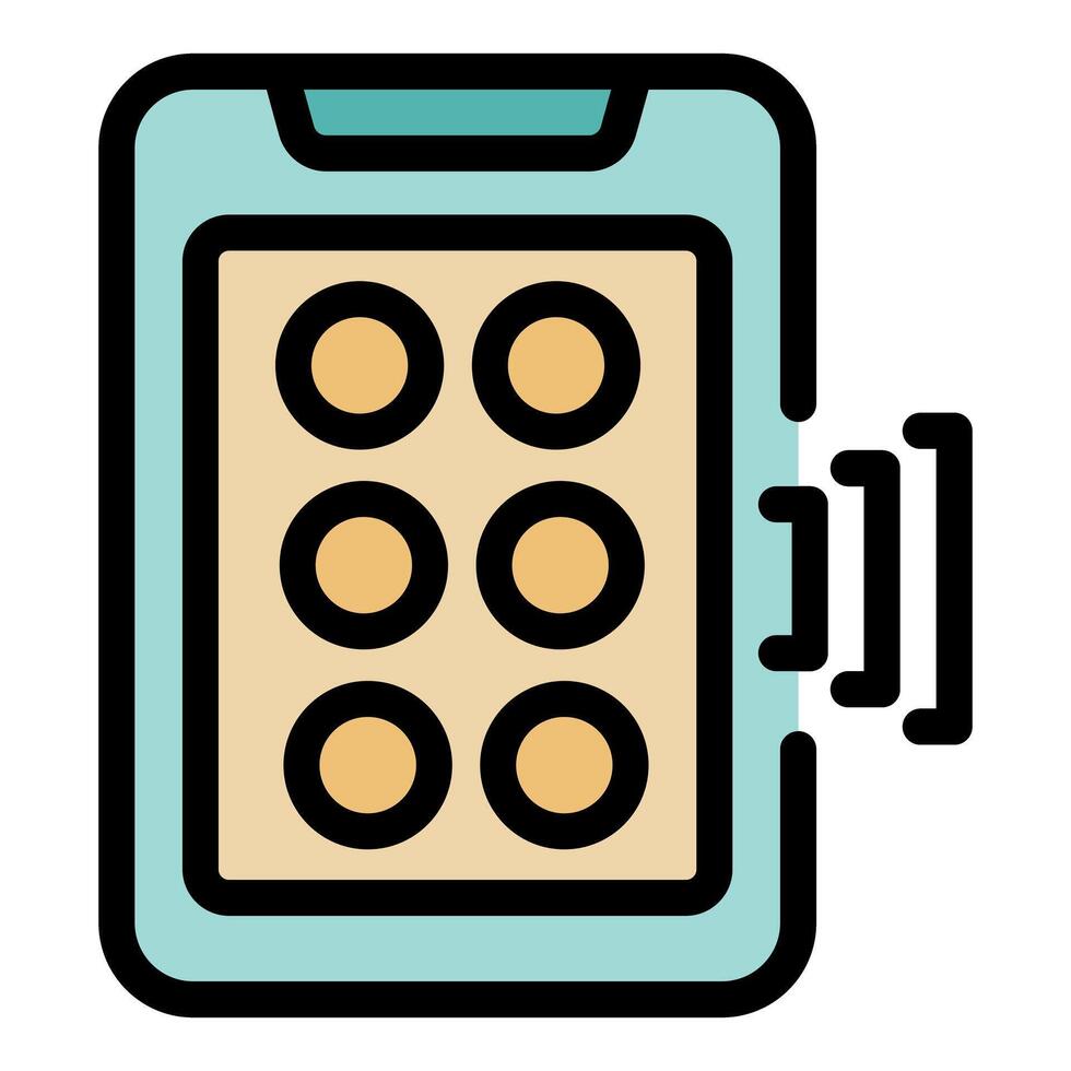 Smartphone showing password and sending data wirelessly vector