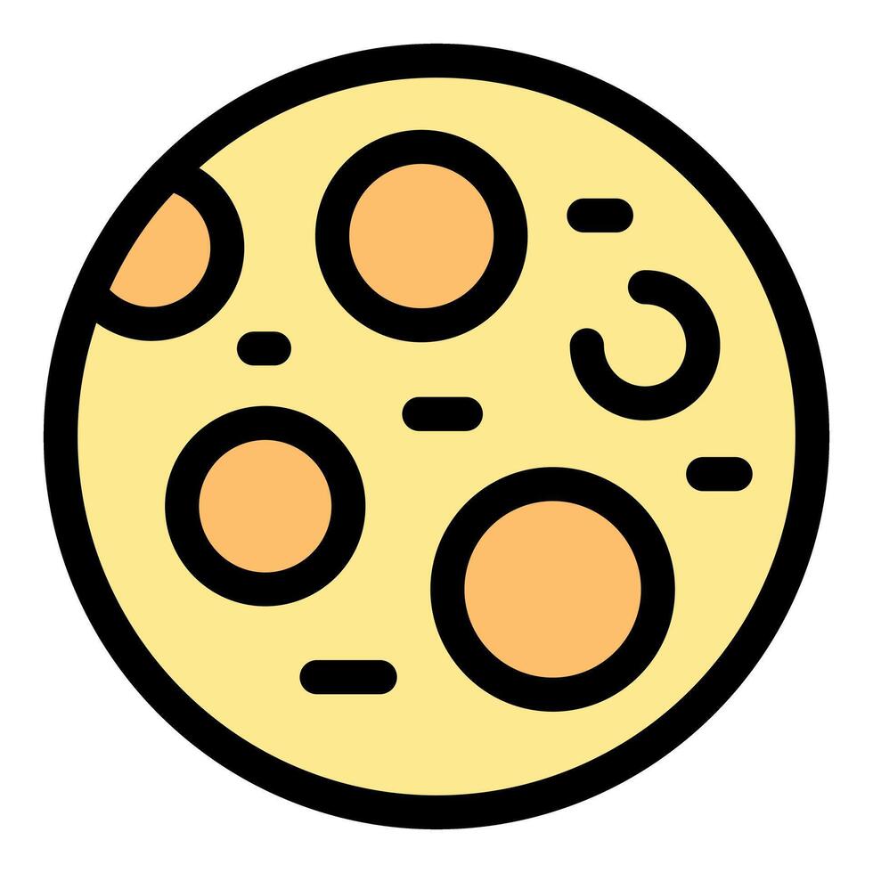Full moon shining brightly in the night sky vector