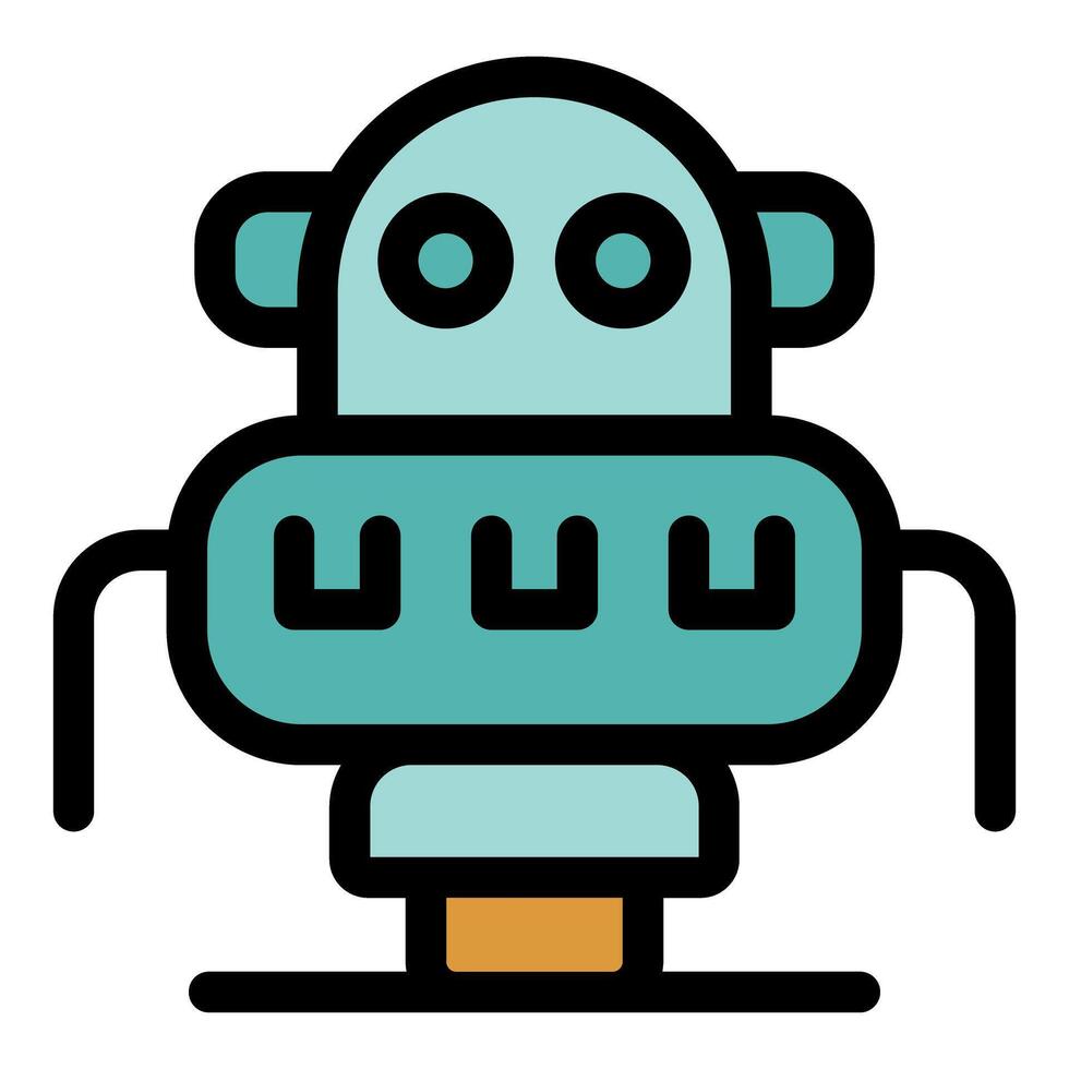 Chatbot robot providing online support and communication vector