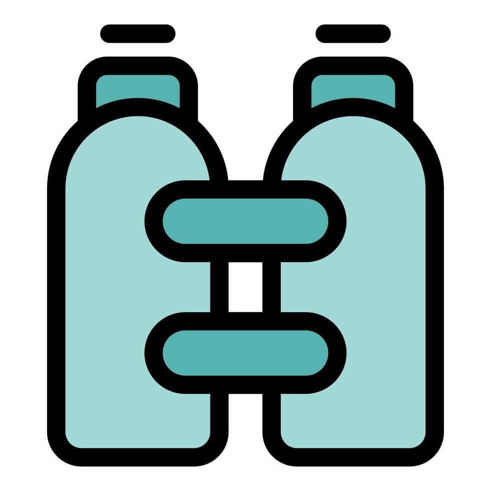 Binoculars icon representing observation and exploration vector
