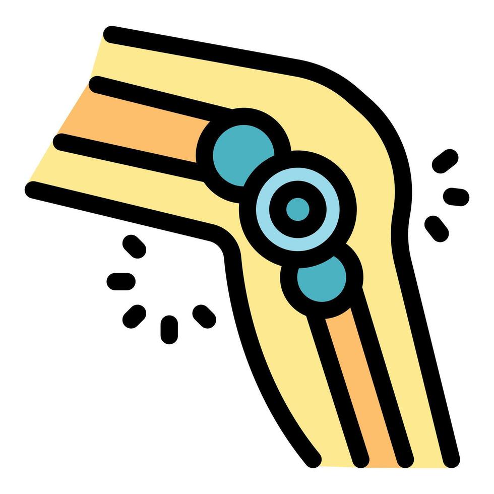 Knee pain icon representing joint inflammation or arthritis vector