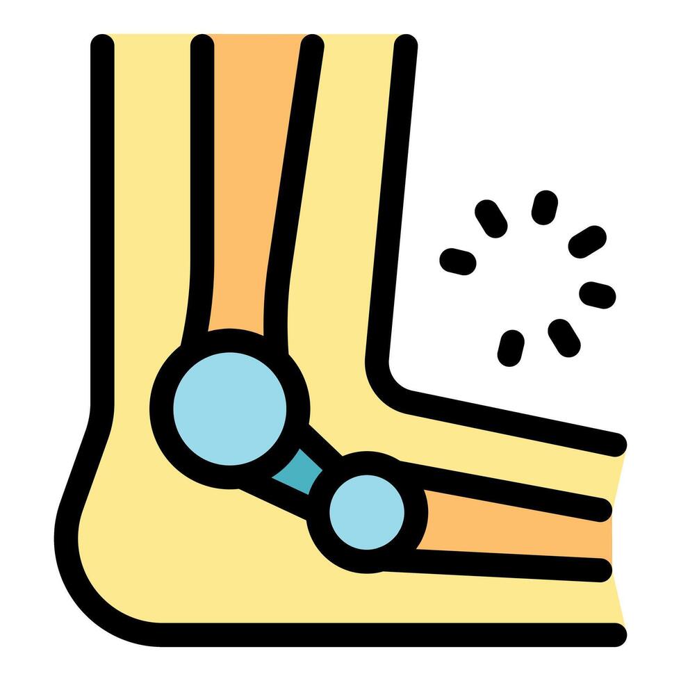 Leg and ankle pain highlighted in medical illustration vector