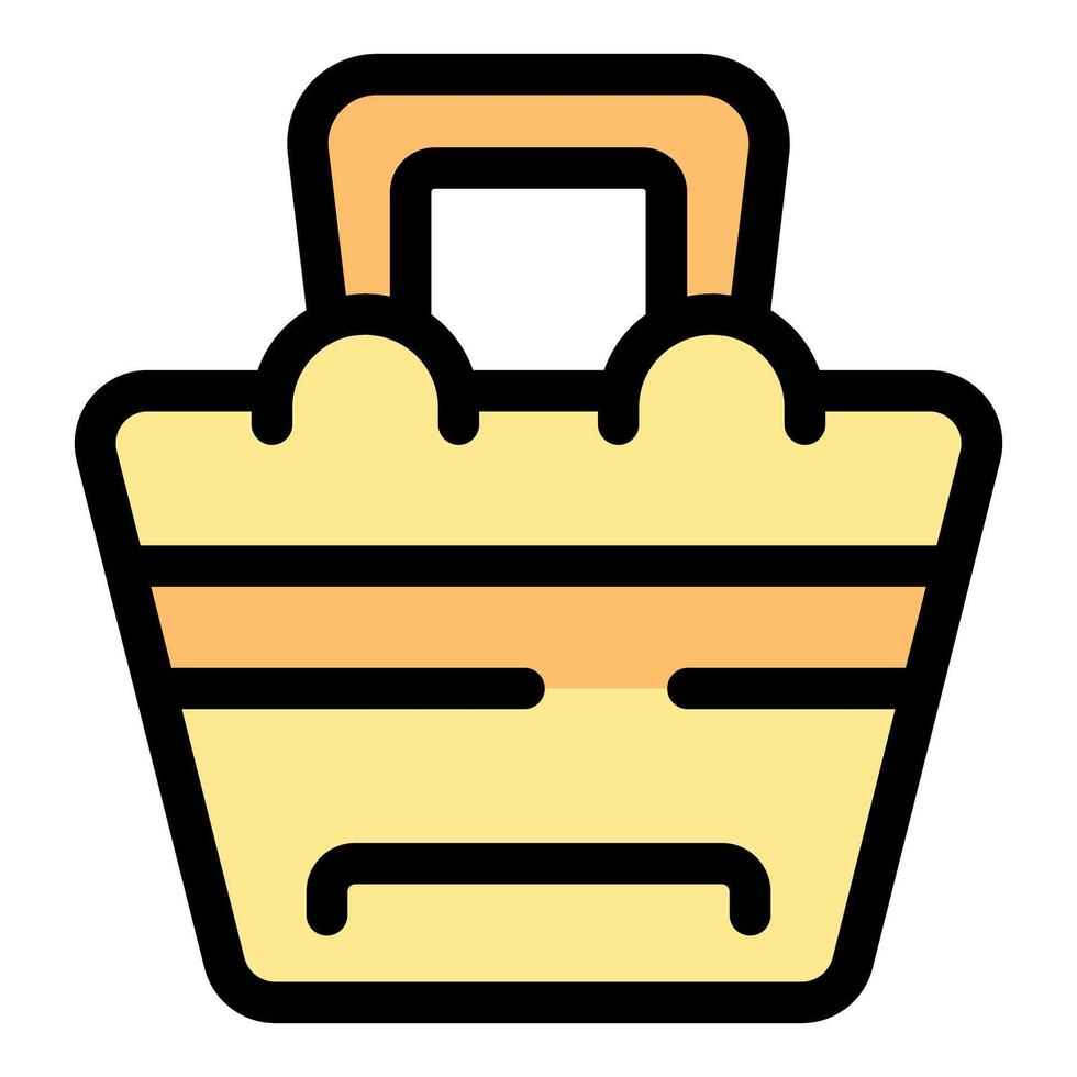 Empty picnic basket waiting for food, drinks, and summer fun vector