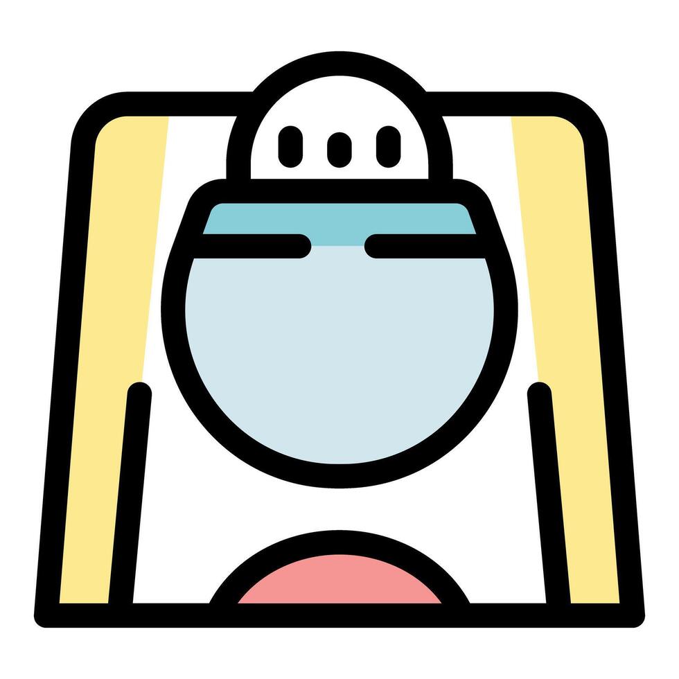 Muslim woman wearing a niqab and showing only her eyes, vector
