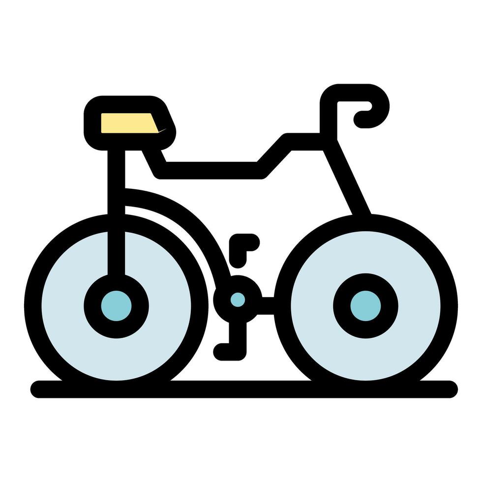 Simple bicycle icon promoting eco friendly commuting and fitness vector