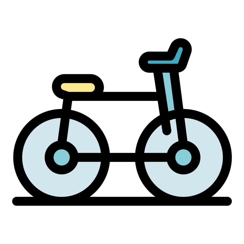 Child bicycle with training wheels standing on a surface vector