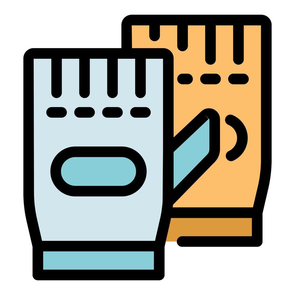 Gardening gloves protecting hands while working in the garden vector