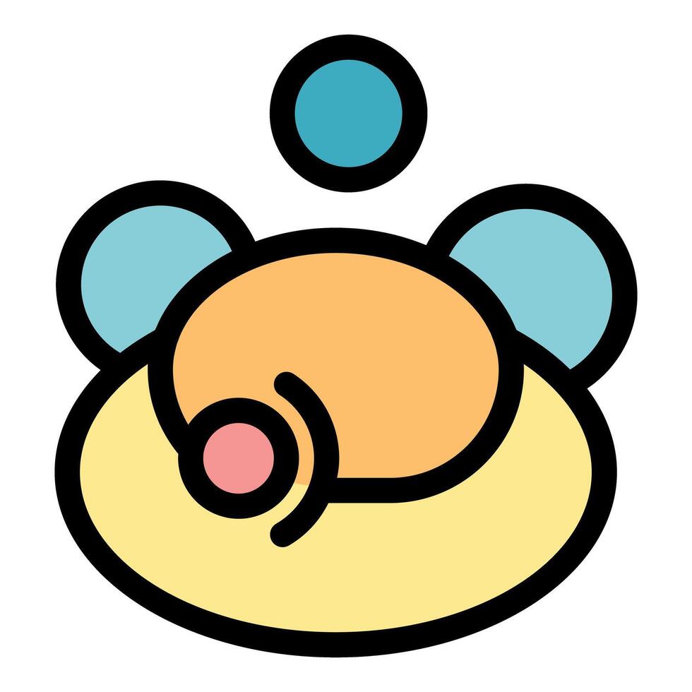 Cute cartoon snail sliding on a leaf vector