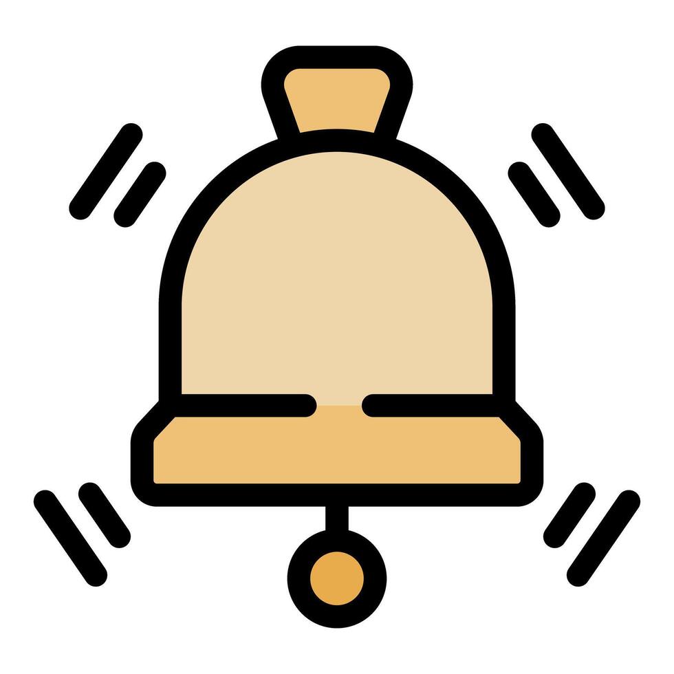 Ringing bell icon symbolizing notifications and alerts vector