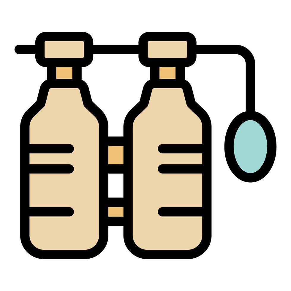 Oxygen tanks with pressure gauge showing air pressure for safe diving vector