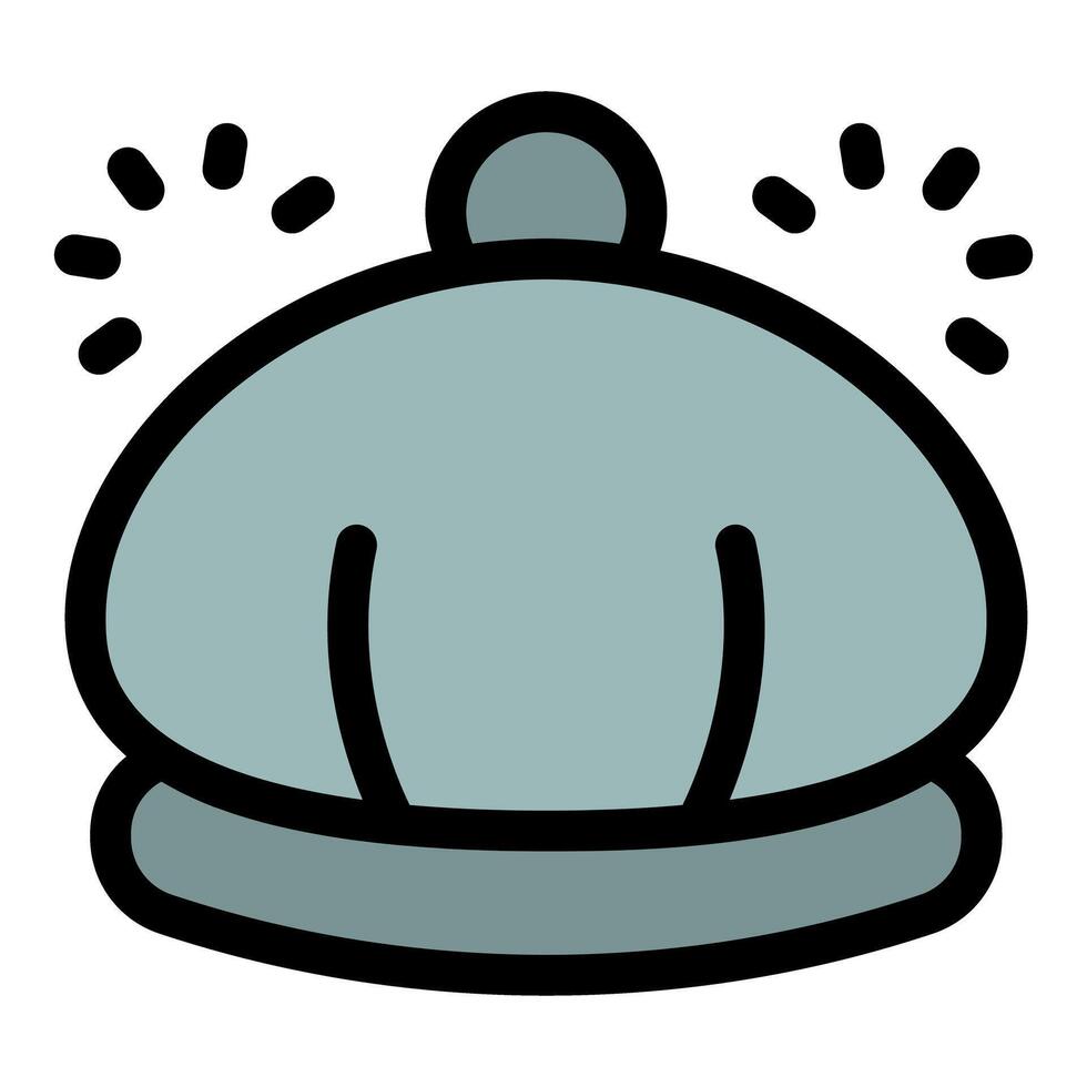 Shining classic beret, stylish headwear for fashionable individuals vector