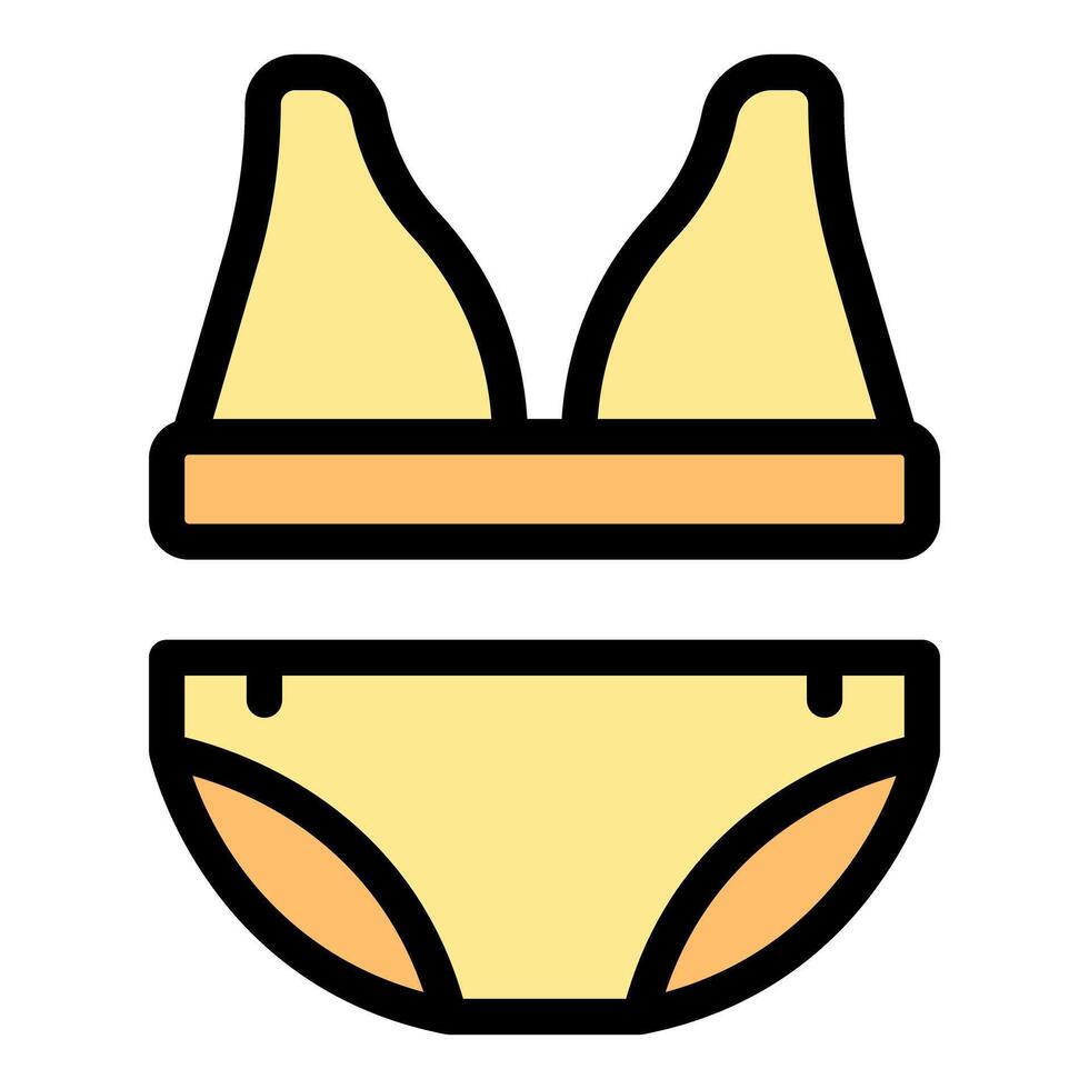 Yellow bikini showing summer vibes and fashion trends vector