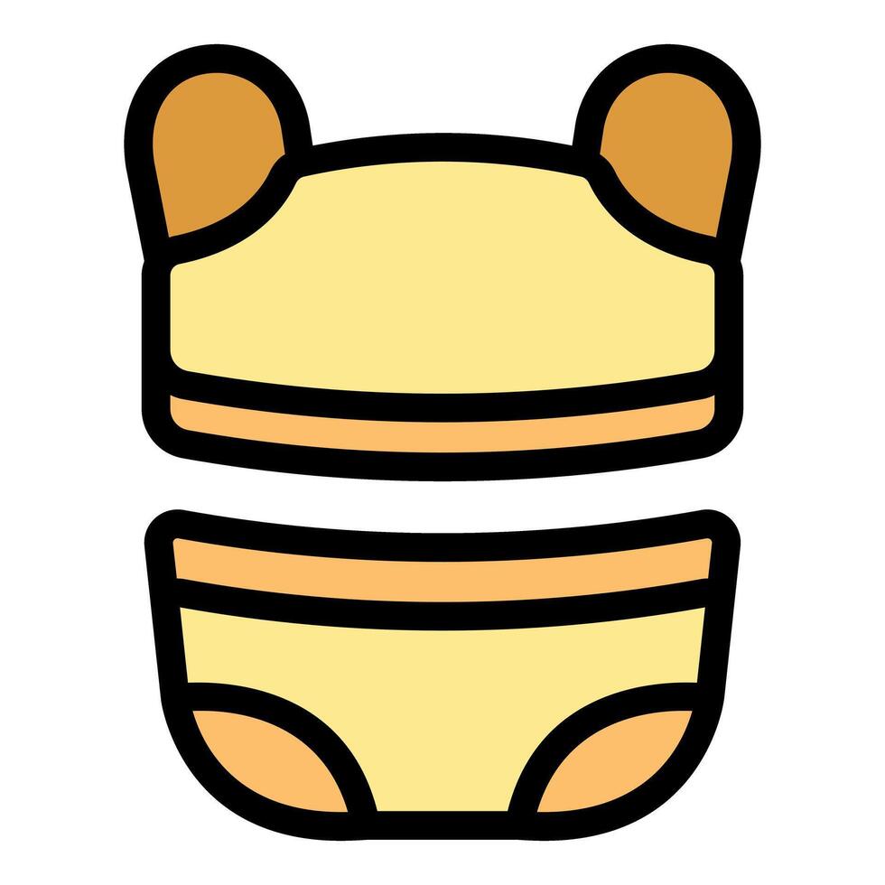 Cute baby underwear set with bear ears adding a touch of playfulness vector