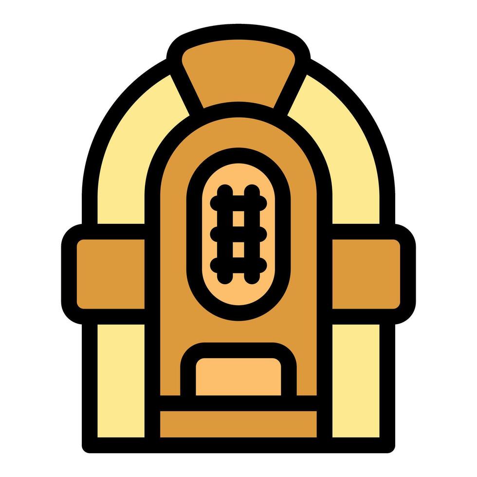 Retro jukebox playing music, bringing back nostalgic memories of golden age vector