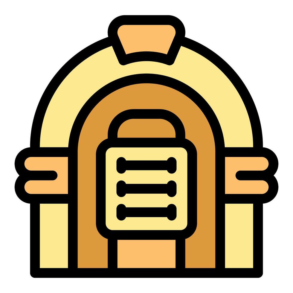 Jukebox playing music in a classic diner setting vector