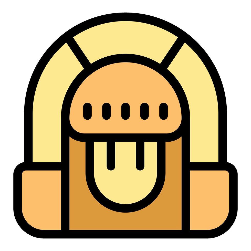 Modern igloo building representing arctic home and cold climate vector