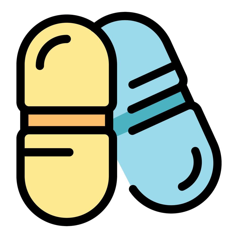 Two probiotic capsules promoting gut health and immunity vector
