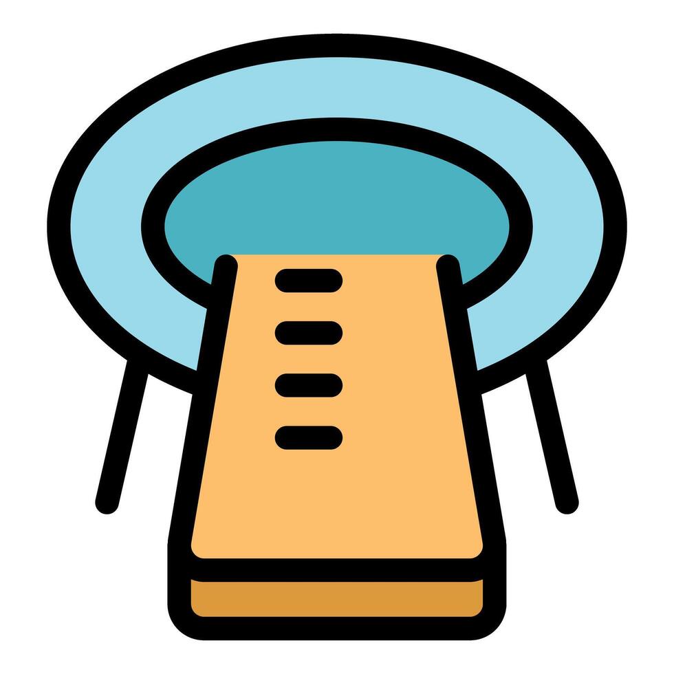 Futuristic teleportation platform opening to new worlds and dimensions vector