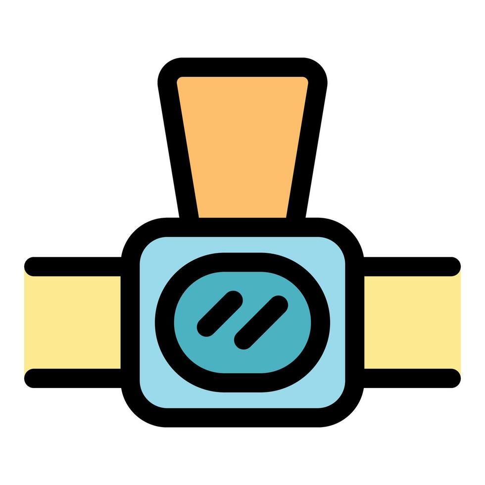 Smart watch displaying fitness tracking data with integrated heart rate sensor vector